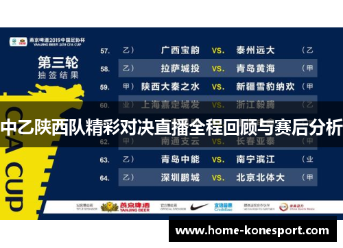 中乙陕西队精彩对决直播全程回顾与赛后分析